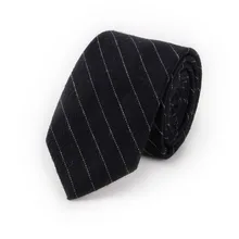 Хлопковые галстуки для мужчин, зимние теплые рабочие полосатые галстуки, однотонные, Vestidos Corbatas, свадебные вечерние галстуки, черный галстук