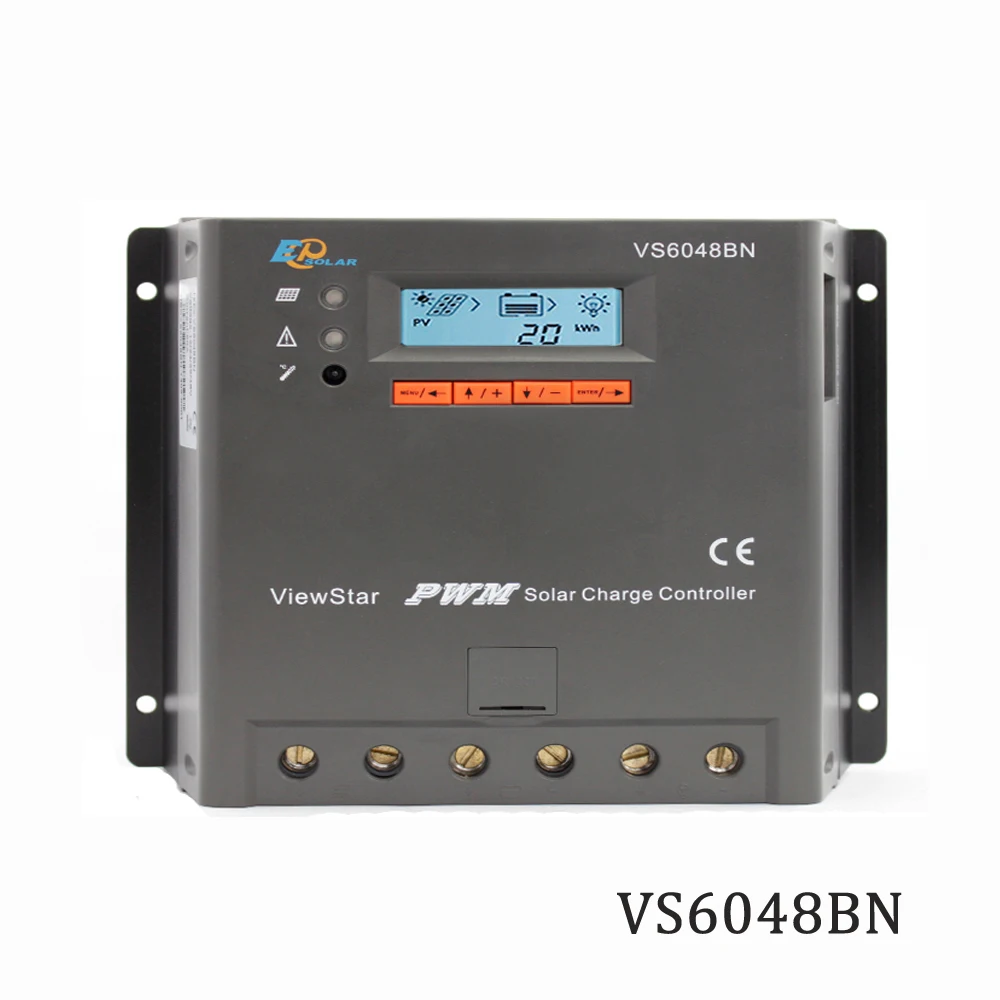 

Viewstar VS6048BN 60A 12V 24V 36V 48V PWM Programmable Solar Charge controller charger Regulators support MT50 WIFI Bluetooth