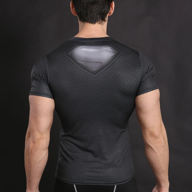 خارقة تي شيرت سوبرمان تي شيرت ضغط قمصان الرجال درع تأثيري القمم الملاءمة تيز camiseta ذكر zootop crossfit الدب