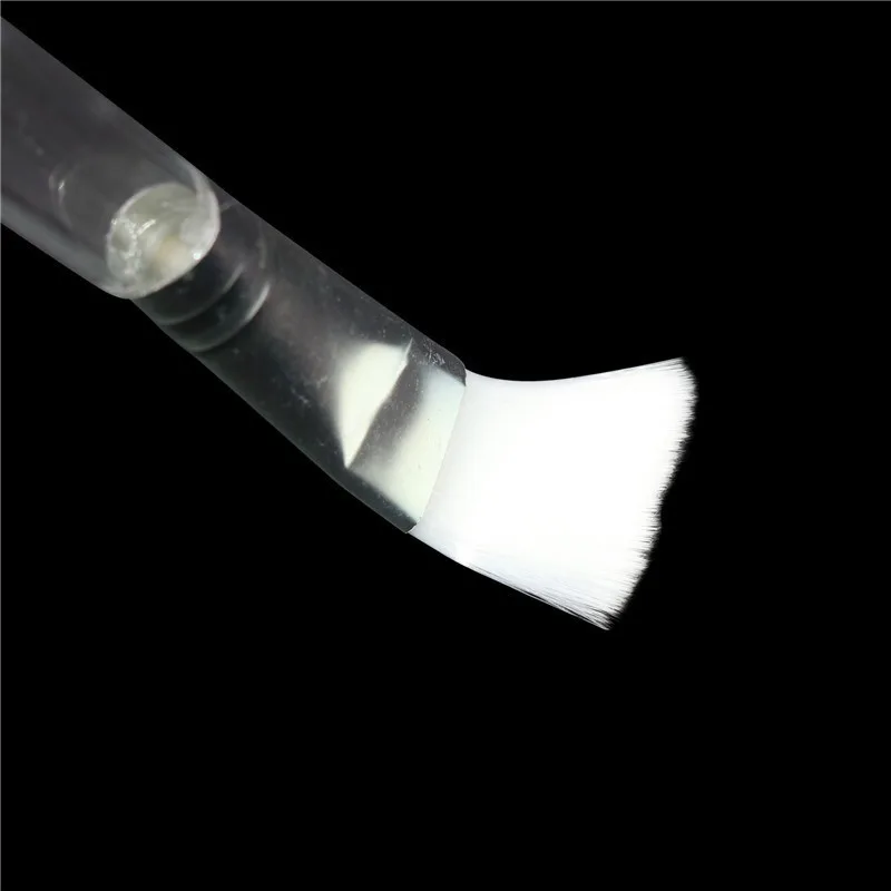 1 шт акварельные гуашь кисти для рисования плоский острый кончик нейлоновая кисть для окрашивания волос прозрачные пластиковые ручки инструменты для рисования