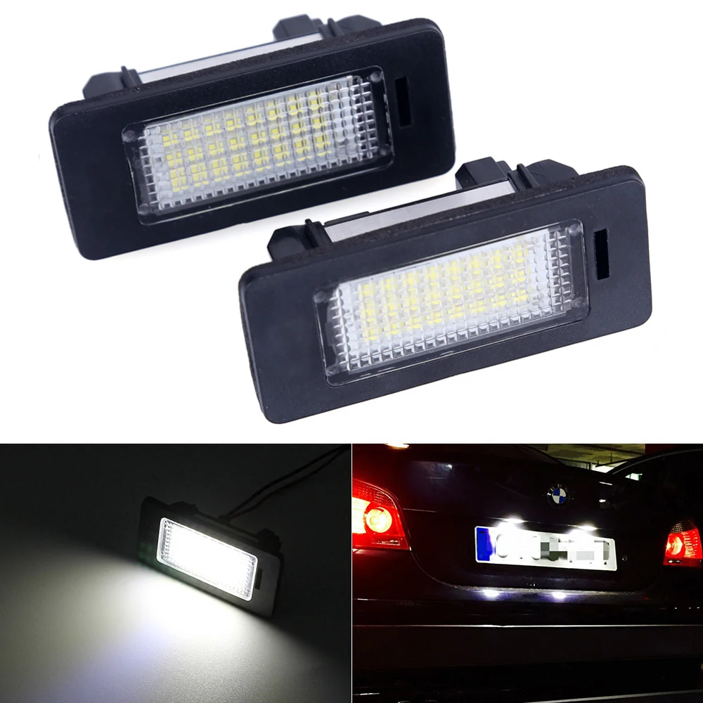2pcs/Pair 24 Leds Car LED License Plate Led Light No Error Lamp For BMW