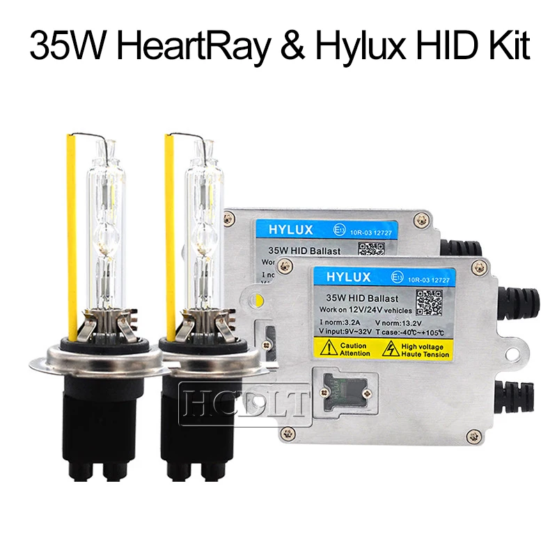 HCDLT 1 комплект AC 35 Вт Hylux A2088 HID балласт и HeartRay 4500K 5500K 6500K лампа Xenon H1 H7 H11 HB3 HB4 D2H|Лампы