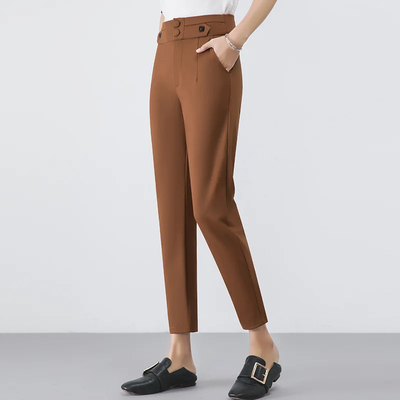 Костюм брюки женские клетчатые формальные офисные рабочие брюки размера плюс 4XL Femme Pantalon Большие размеры элегантные брюки высокое качество