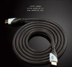 ГОСО Профессиональный Позолоченные HDMI M/M 1,4 кабель Премиум HD ТВ 1080 P 3D 4 К Ultra HD плетеный провод для ПК ТВ G409