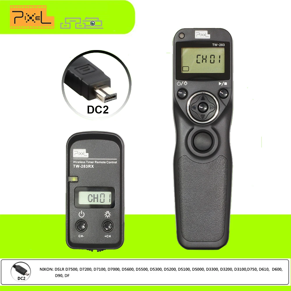 Prix pour Nouveau pixel tw-283 dc2 minuterie télécommande sans fil déclencheur pour nikon de d610, d7000, D5000, D3300, D90, D750 D7200 D5500 Prix pour Nouveau pixel tw-283 dc2 minuterie télécommande sans fil déclencheur pour nikon de d610, d7000, D5000, D3300, D90, D750 D7200 D5500