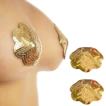 1x Пара Для женщин Sexy цветочные Форма кремния блесток интимные бюстгальтер Соски Обложка Пирожки Силиконовые наклейки для груди