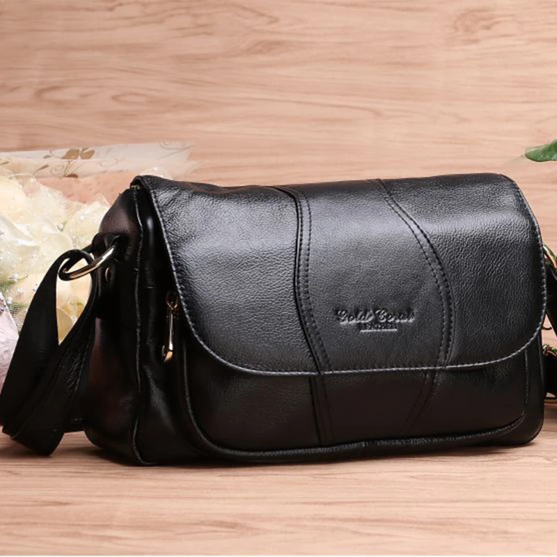 

100% Genuine Leather Women Sling Cross Body Pack Messenger Bag High Quality Natural Cowhide Hobo Bag Travel Ladies Shoulder Bags