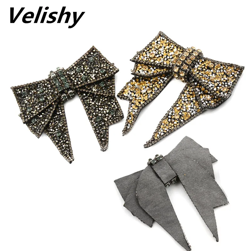 1PC Beautiful Bow Sandals High Heels Shoes Button Clip DIY Manual Metal Shoe Decorations 10.9*11cm