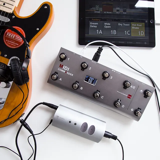 MIDI Commander Guitar Pedal Portable USB MIDI Foot Controller With 10