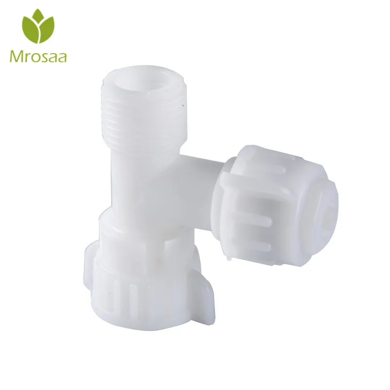 

Mrosaa Plastic Toilet Seat Cleaner T Type Three Pass Joint Thread G1/2 15/16 Hot and Cold Water Mixing Valve Bidets Accessories
