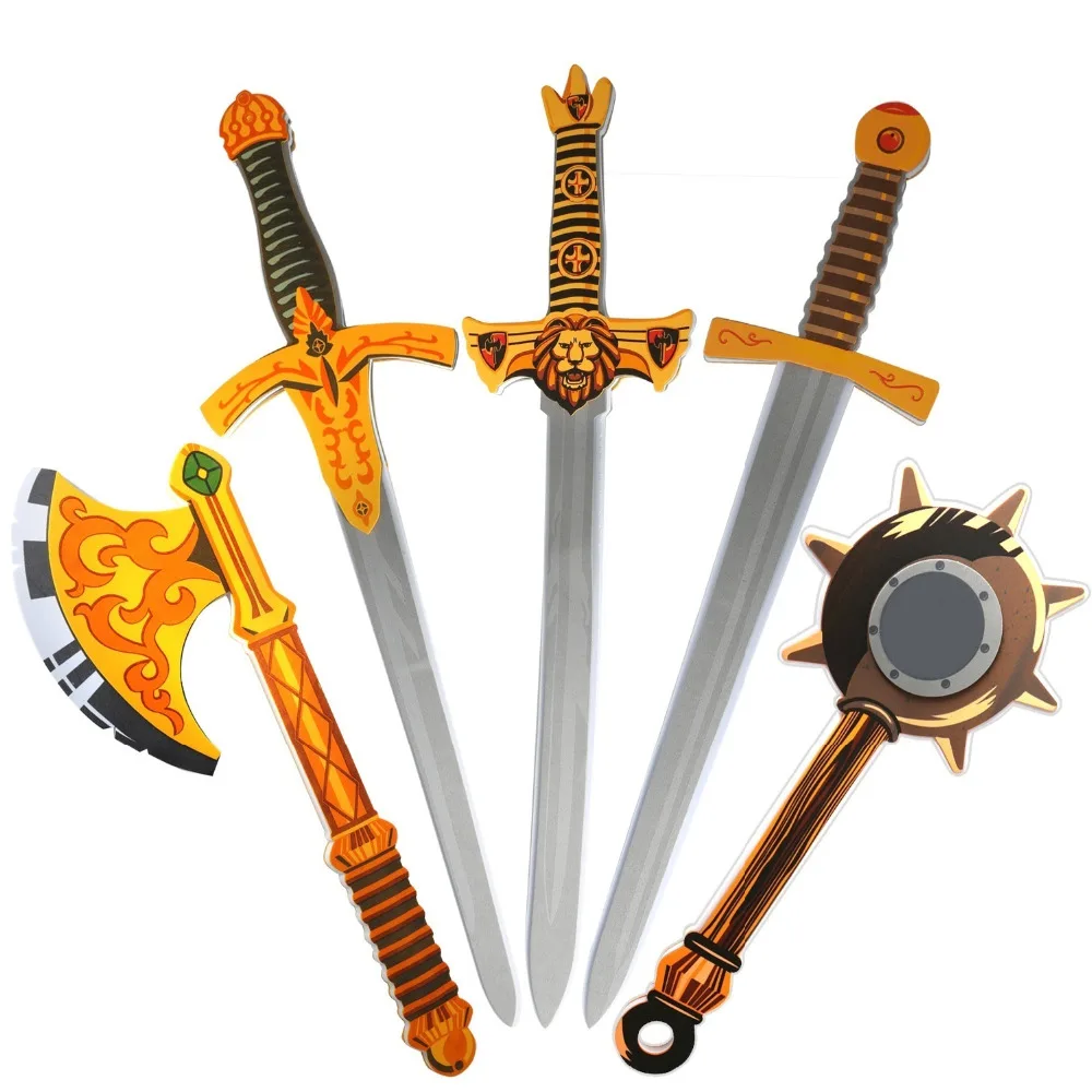 

Multi Style Kids Outdoor Toy Sword Set Safety EVA Foam Pirate Sword Shield Weapon Prop Simulation Cosplay Toys For Children