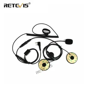 

Motorcycle Helmet Headset 2Pin Finger PTT Dual Speakers Walkie Talkie Earpiece for Kenwood for Baofeng UV-5R Retevis RT22 H777