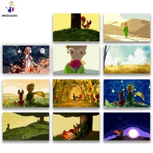 DIY картинки для раскраски по номерам с цветами Роза лиса пилот инопланетянин принц картина Рисование по номерам в рамке дома