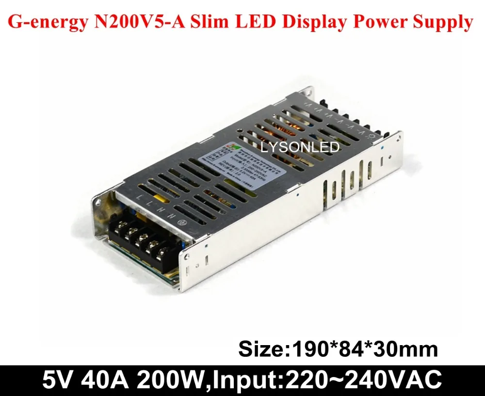 g supply LED Slim 40A G N200V5 Power energy Display 5V 200W A