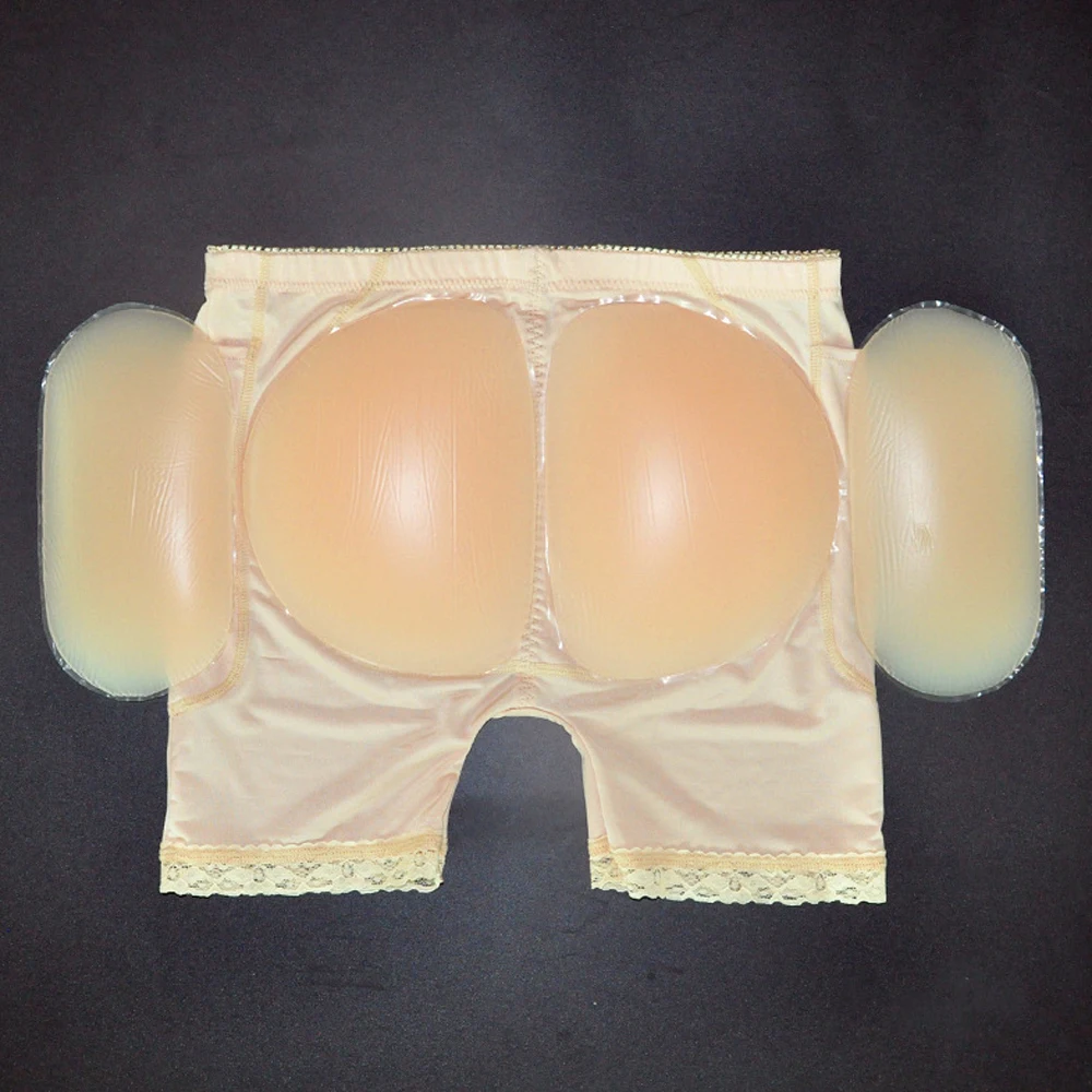 New Silicone Bum Padded Butt Enhancer Hip Up Underwear 4 Silica Silicone Insert Pants XL XXL panties silicone paddings (2)