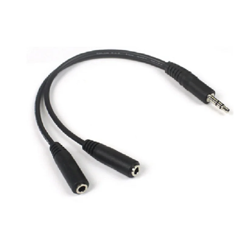 One divides into two computer audio cable headphone extension cable listener1