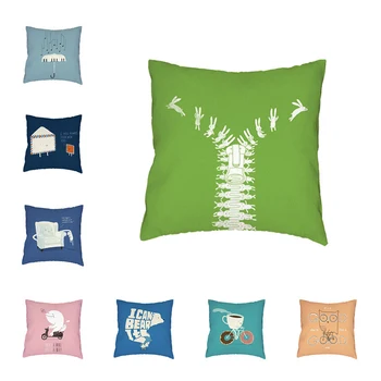 

Creative Cartoon Animal Polyester Peach Skin Cushion Cover Camera Dolphin Printing Car Seat Home Sofa Decorate Throw Pillowcase