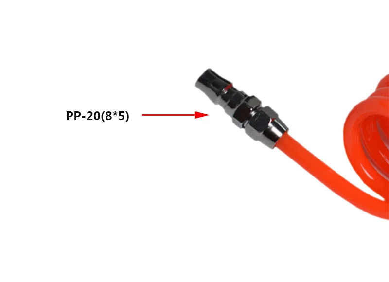 Воздушный компрессор шланг 9 м PU трубы пневматические компоненты пружинная трубка Портативный муфта PP20+ SP20