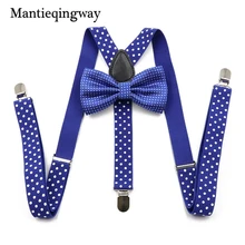 Унисекс подтяжки Боути 3 Clip-on Y вернуться Эластичные подтяжки в горошек печатных брекеты ремень для мужские
