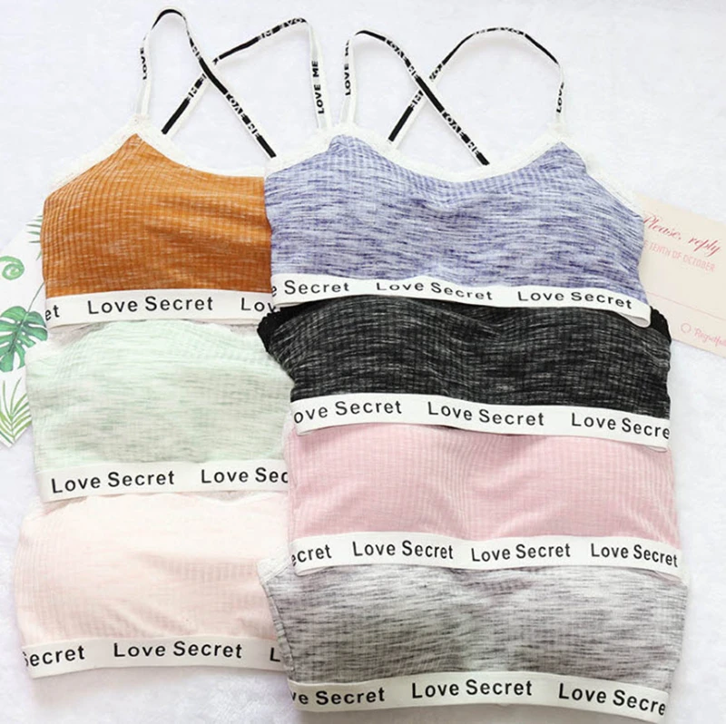 

Teenage Girls Training Bras Sport Tank Tops Wireless Elasticity Yoga Bras Kids Underwear Development Clothes GB42