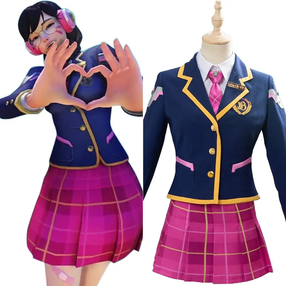 Костюм для косплея OW DVA D.VA Hana Song платье на 3 ю годовщину наряд Хэллоуина карнавала