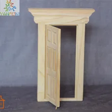 1:12 Кукольный Миниатюрный DIY Материал деревянный роскошный внешний вид 6 Панель барокко двери