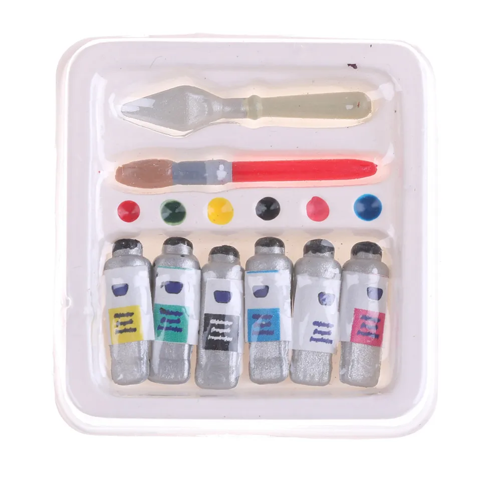 painting paint brush Creative set for kids Mini dollhouse miniature toy Colorin Dolls