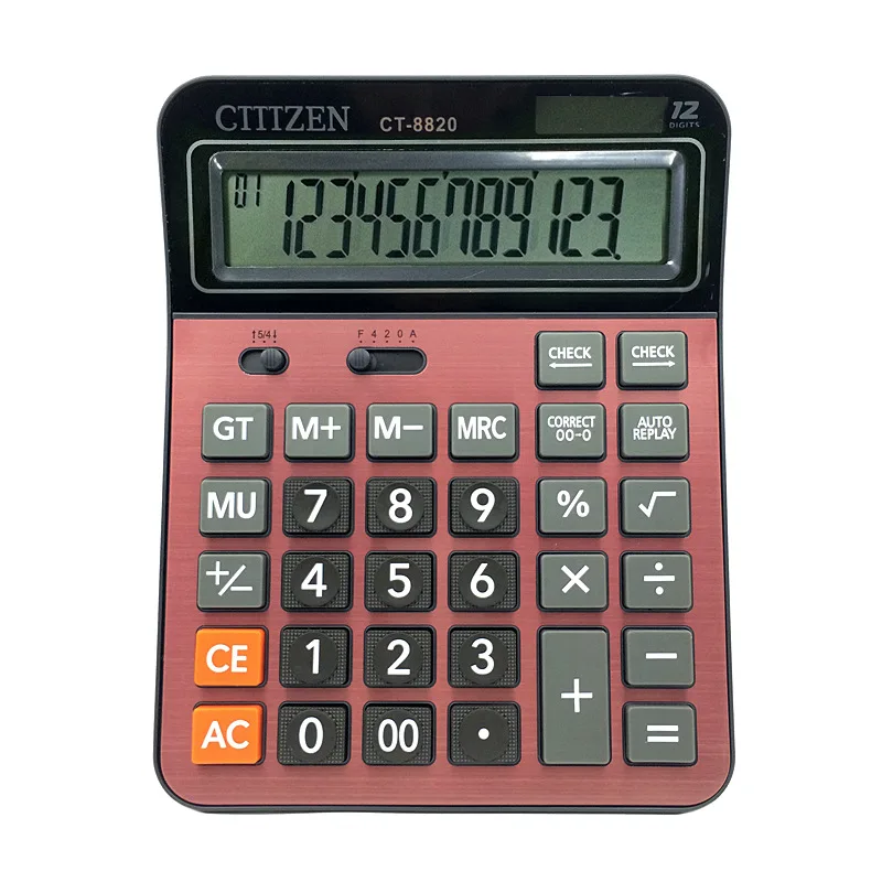 

Black 14D Electronic Desktop Calculator with 14 Digit Large Display Solar Battery LCD Display Office Calculator Drop Shipping