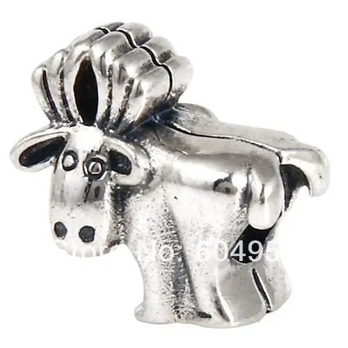 1pcs Lot Antique 925 Sterling Silver European Moose Beads With 1pcs Lot Antique 925 Sterling Silver European Moose Beads With Thread Animal Charms Fits