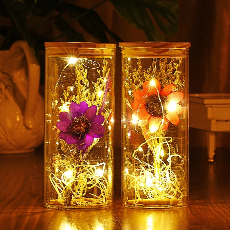 Glass Night Light Home Decorative Christmas Crafts Children Christmas