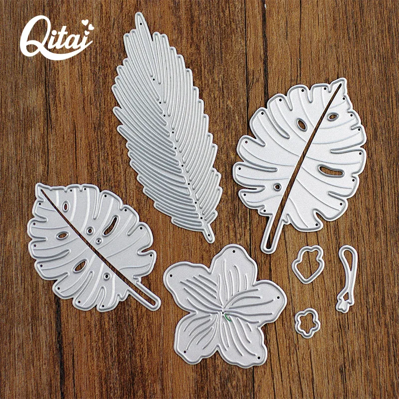 

QITAI Template die Cutter Tool Cutting Dies 7pcs/pack Scrapbooking decoration DIY Leaves Flower Production High Quality D162