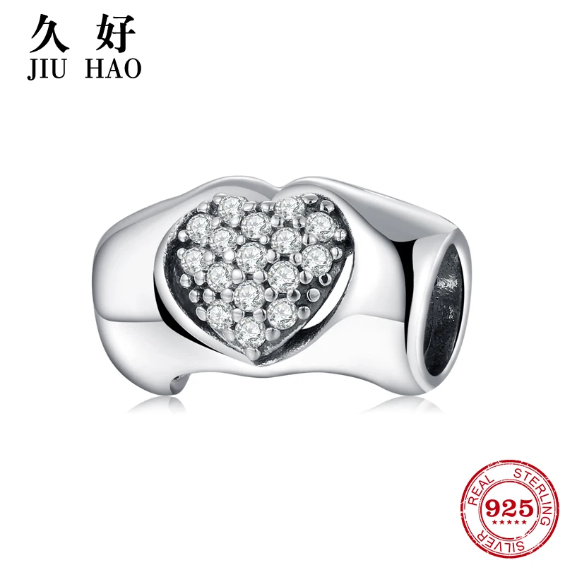 

Mother's Day gift Hand to hand love with CZ beads for jewelry making 925 Sterling Silver Fit Original Pandora Charms Bracelet