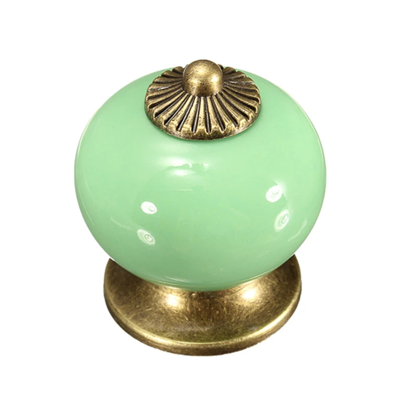 

DSHA 8X Vintage Ceramic Door Knob Cabinet Drawer Cupboard Kitchen Retro Pull HandleColor:Grenn amount:8PCS
