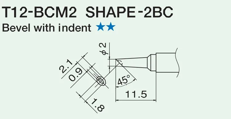 YIMAKER обновления T12-BCM2 заменить паяльник наконечник для Hakko форма 2BC PCB ремонт продукта