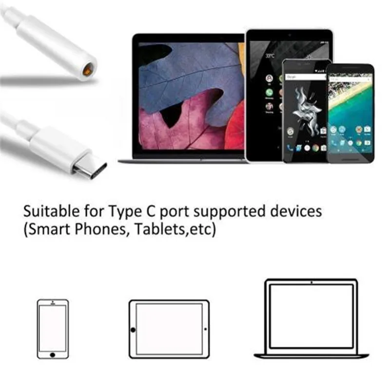 Аудиокабель для наушников Type C 3 5 Jack USB to мм AUX Huawei mate 20 P20 pro Xiaomi Mi 6 8 9 SE|Переходники и