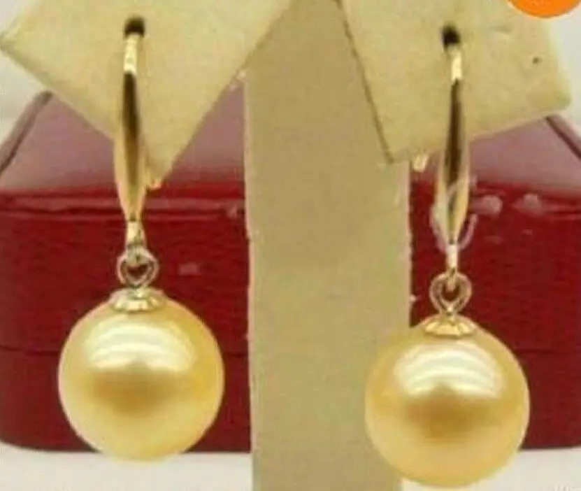 

APERFECT ROUND 16MM golden SOUTH SEA Shell PEARL PENDANT + EARRING 14KGP