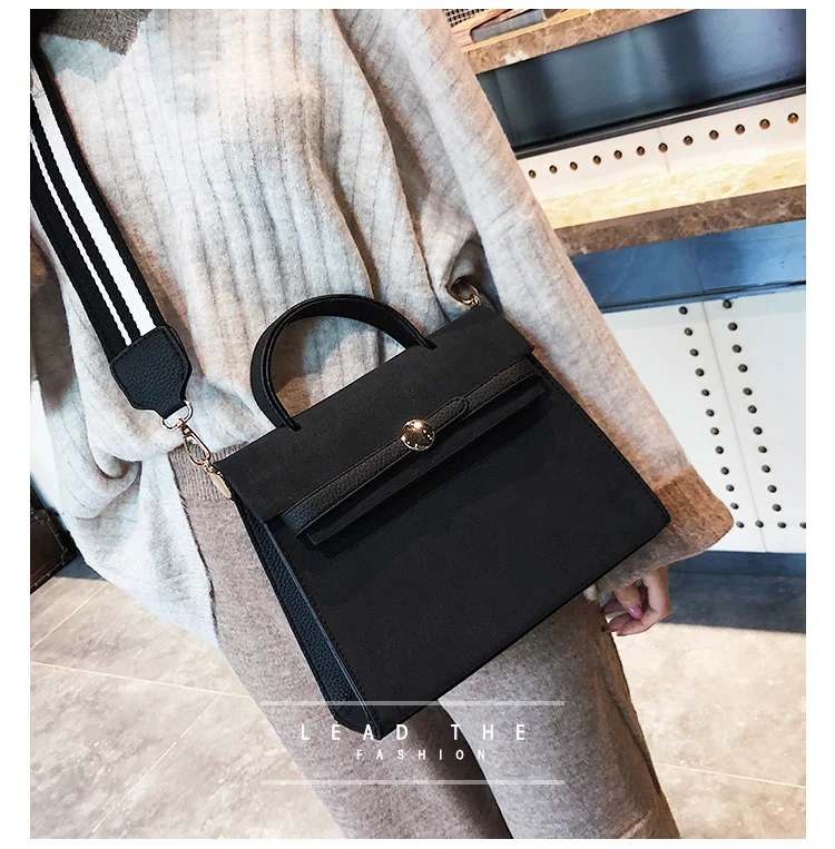 Women Messenger Bag Famous Brand Vintage Retro Women Crossbody Bag Small PU Leather Handbag Women Splicing Shoulder Bag