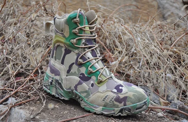 

OUTDOOR SPORTS US MAGNUM ELITE US ARMY CAMOUFLAGE HIKING SHOES LEATHER MILITARY TACTICAL ANKLE BOOTS