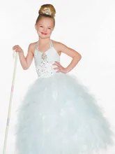 Free Shipping Fashionable Ball Gown Hater Floor Length Kids Dresses For Weddings With Top Beadings FG014