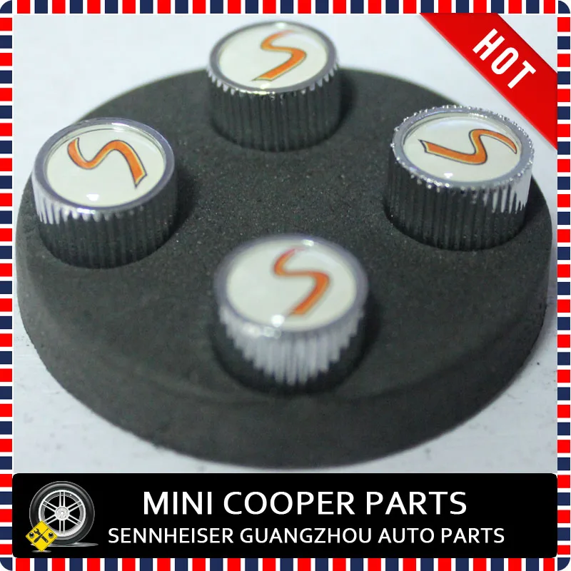 Brand New Brass Material Mini Cooper S Logo Style valve stem caps For