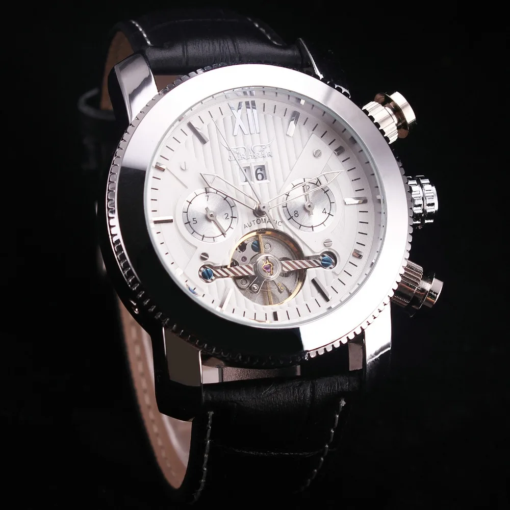 Leather Tourbillon Multi-function Watch