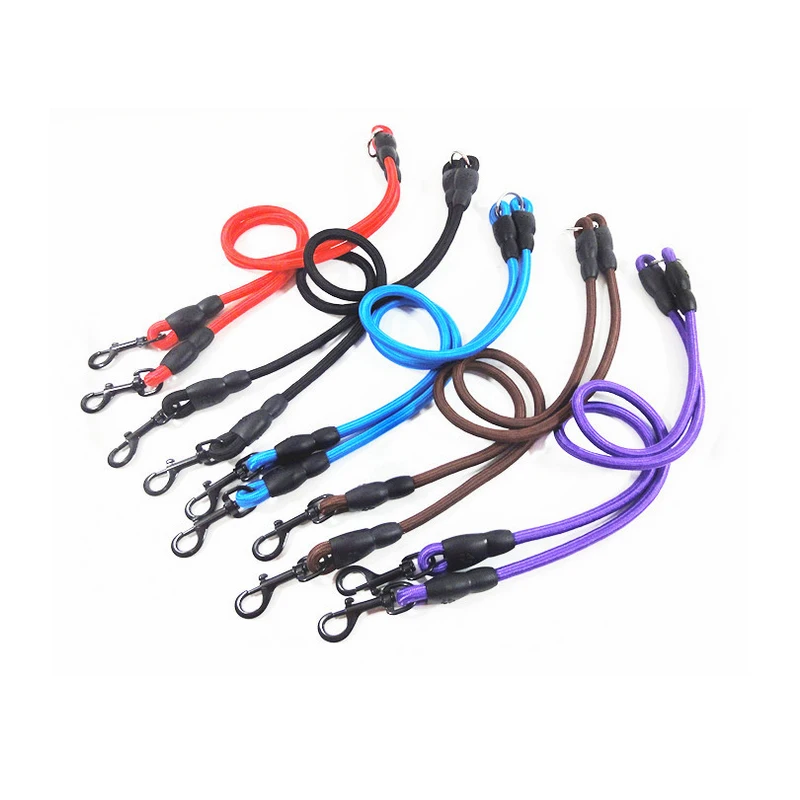 Dog double Leash No Tangle Coupler Running Leashes small big pet dogs