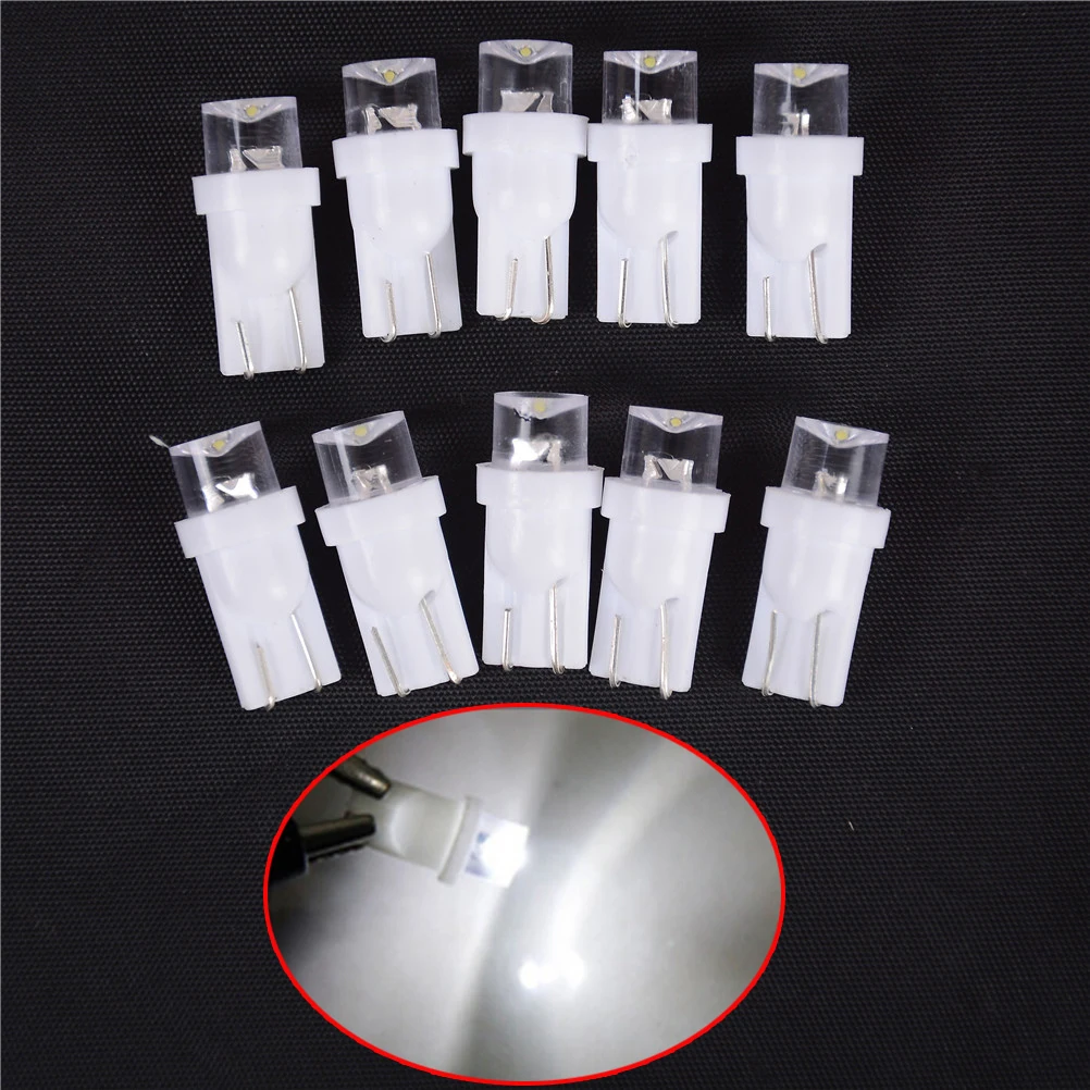 

10pcs T10 Car White LED 194 168 SMD W5W Wedge Side Light Bulbs Car External Clearance Lights Wedge Side Bulbs 12V