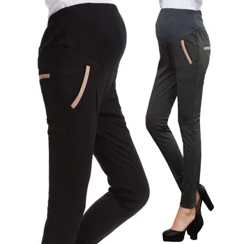 

Special Offer New Fashion Pregnancy Pants Spring Autumn Maternity Pant Solid Color Casual Pants for Pregnant Women Care Belly