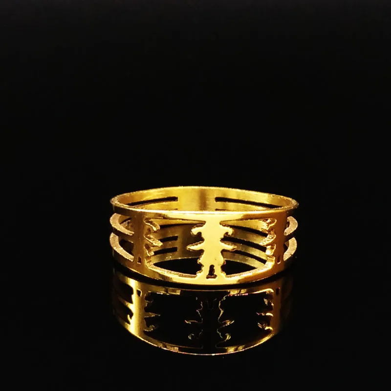 

2019 Girl Stainless Steel Rings For Women Gold Color Ring Jewelry Steelers Gift joyas acero inoxidable mujer