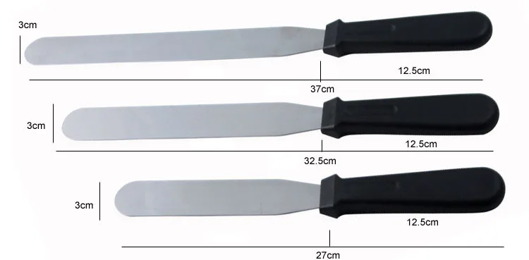 6-1" из нержавеющей стали прямой нож для торта лопатка для глазирования с пластиковой ручкой масло лопатка для торта украшения торта инструмент для выпечки