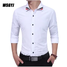 Модная мужская рубашка Топы с длинными рукавами оверсайз сплошной цвет простая лента повседневные мужские Рубашки приталенные мужские рубашки m-xxxl