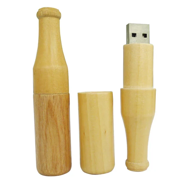Pen Drive Wooden Beer bottles style USB FLASH DRIVE 1gb