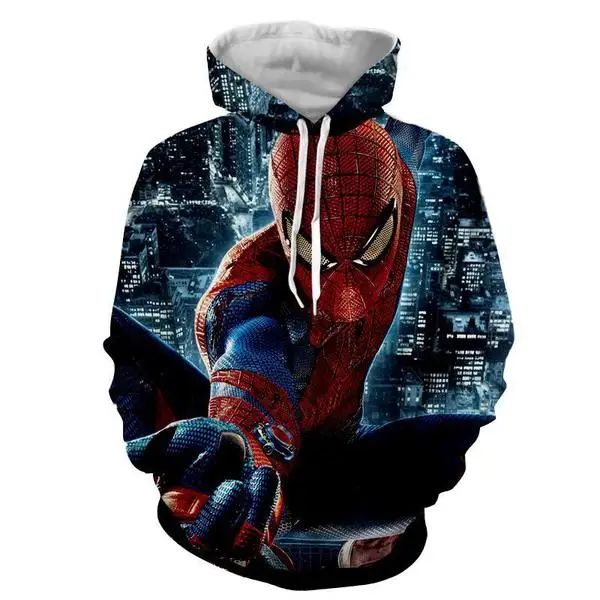 

Cloudstyle 2019 3D New Hoodies Loose Spider-man Cosplay Hoodies Hot Sale Pullovers Winter Regular Hooded Print Plus Size 5XL