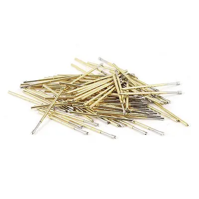 

100 Pcs P100-Q2 1.36mm Dia 4-Point Crown Tip Spring PCB Testing Probes Pin